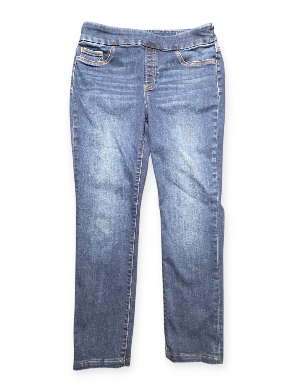 Chico's Pull-On Jeggings Size 0 Medium Wash Stretch Denim Jeans (US 4)